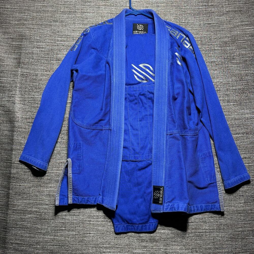 Sanabul Blue A2 Jiu Jitsu Gi BJJ Uniform Martial Arts Kimono 2 piece set no belt